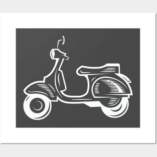 Vintage Scooter Moped design Posters and Art